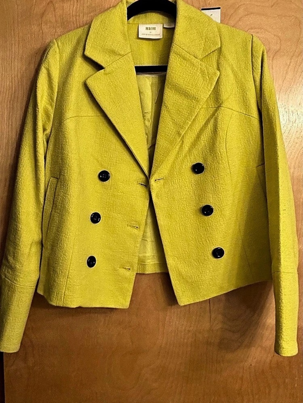 Maeve Cropped Peacoat Cropped Double-Breasted Blazer
